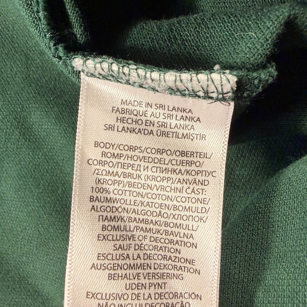 Polo Ralph Lauren Mens Custom Slim Fit Pique Polo Shirt Green Red Pony Large - Picture 5 of 5